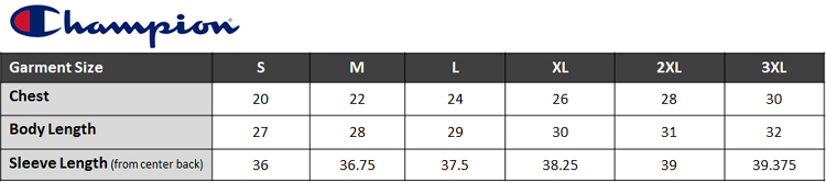 Sizing Chart